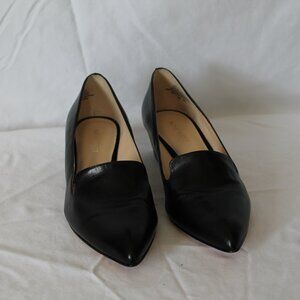 Nine West, 6.5 US 1 inch heel,  pointed toe black leather